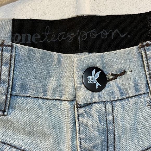 NWT 22” One teaspoon bell bottom flares Twiggy light blue jeans new with tags - Picture 6 of 16